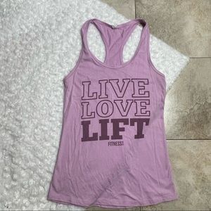Fitness Tee Co “Live Love Lift” Racerback Workout Tank
